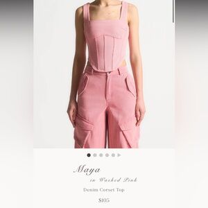 Maniere de Voir
Maya in Washed Pink
Denim Corset Top size 2, brand new with tag